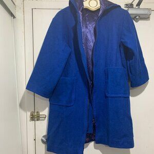VINTAGE LF WOOL HOODED COAT SIZE S